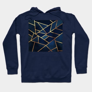 Navy Gold Geometric Hoodie